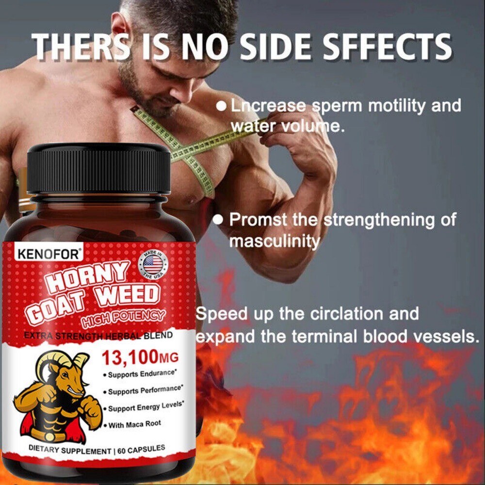 Horny Goat Weed Complex | 13,100 mg | 60 Capsules | Vegetarian | by KENOFOR