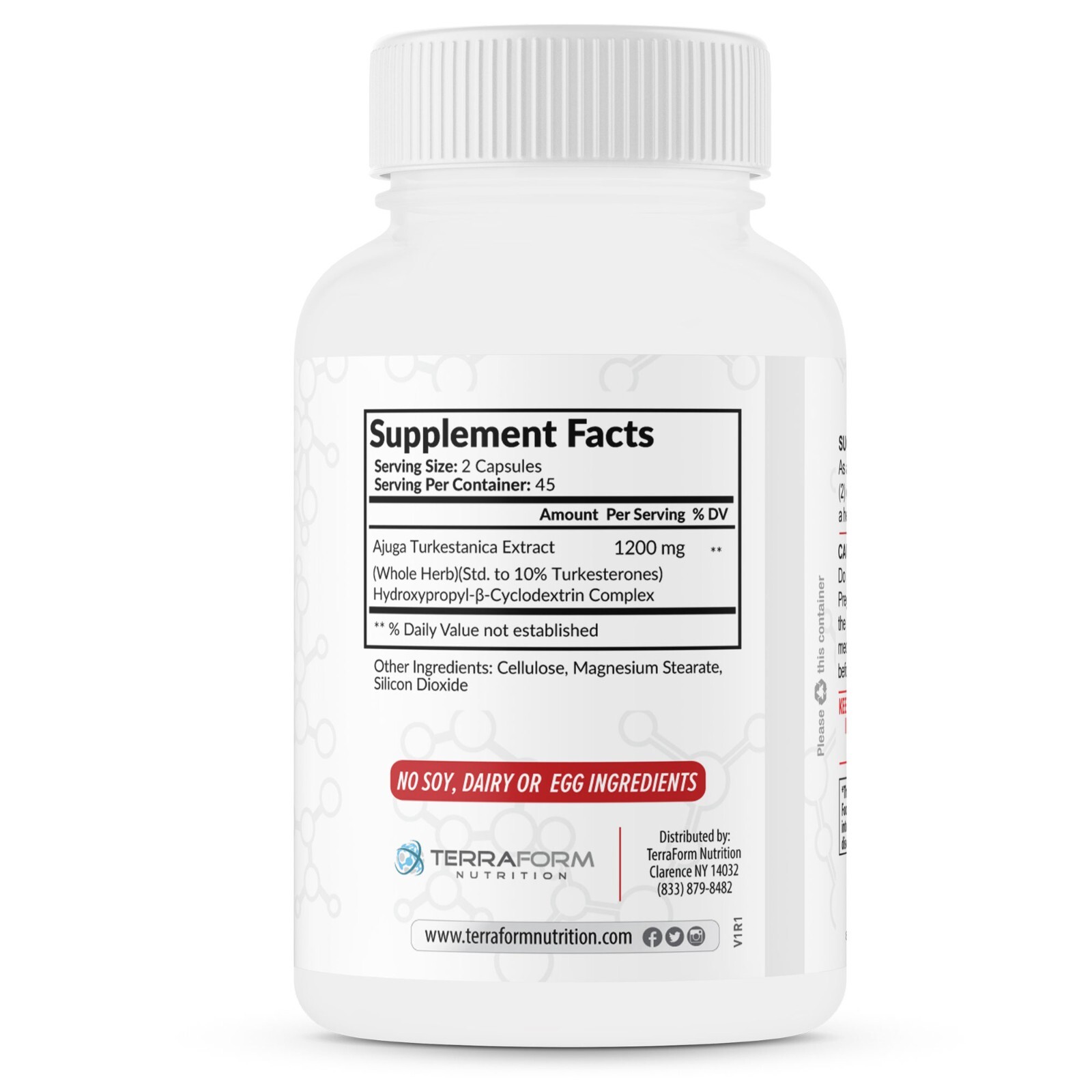 Max Turkesterone 1200mg, Enhanced with Hydroxypropyl-Beta-Cyclodextrin – 90 Caps