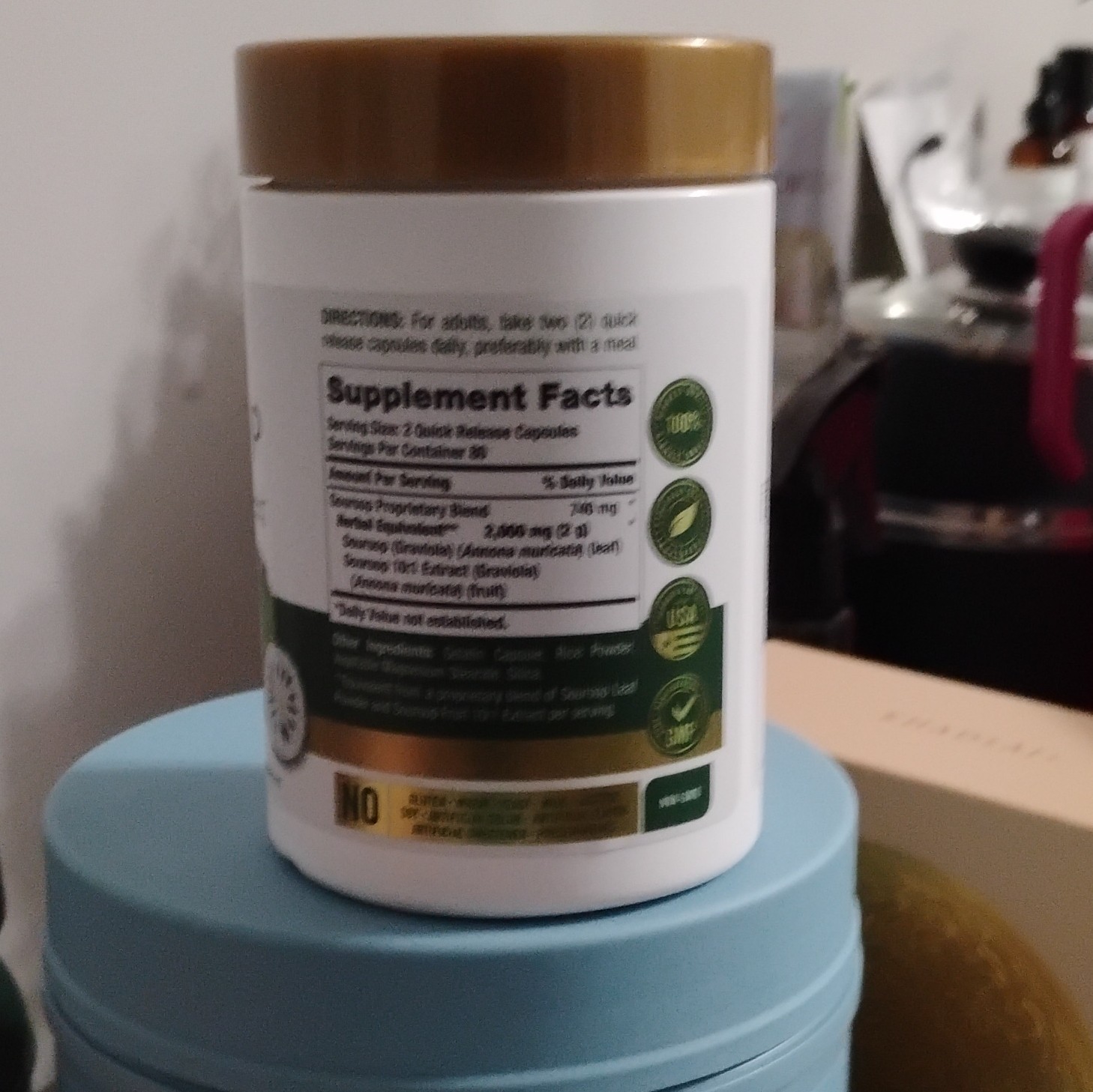 Carlyle Soursop (Graviola) 2000mg Herbal Supplement Capsules 160ct
