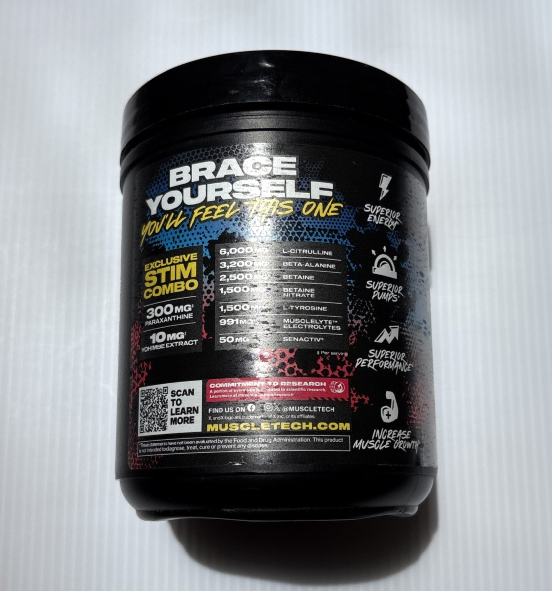 Muscletech EuphoriQ Pre-Workout V2 – Rocket Pop – 20 Servings 14.62oz Exp 10/26
