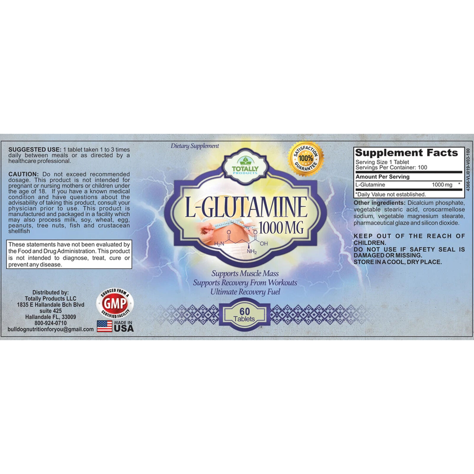 Blood Pressure Heart Health Supplements & L-Glutamine Tablet Muscle Growth Pills