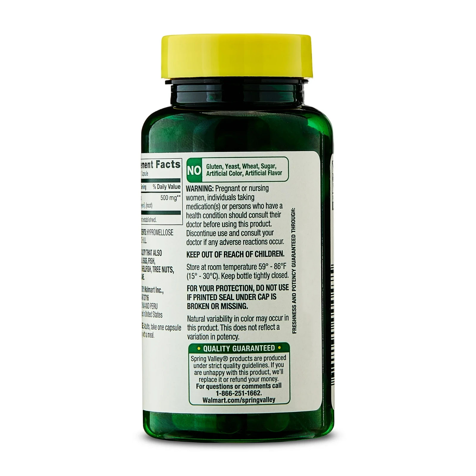 Spring Valley Maca Dietary Supplement – 500 mg – 90 count