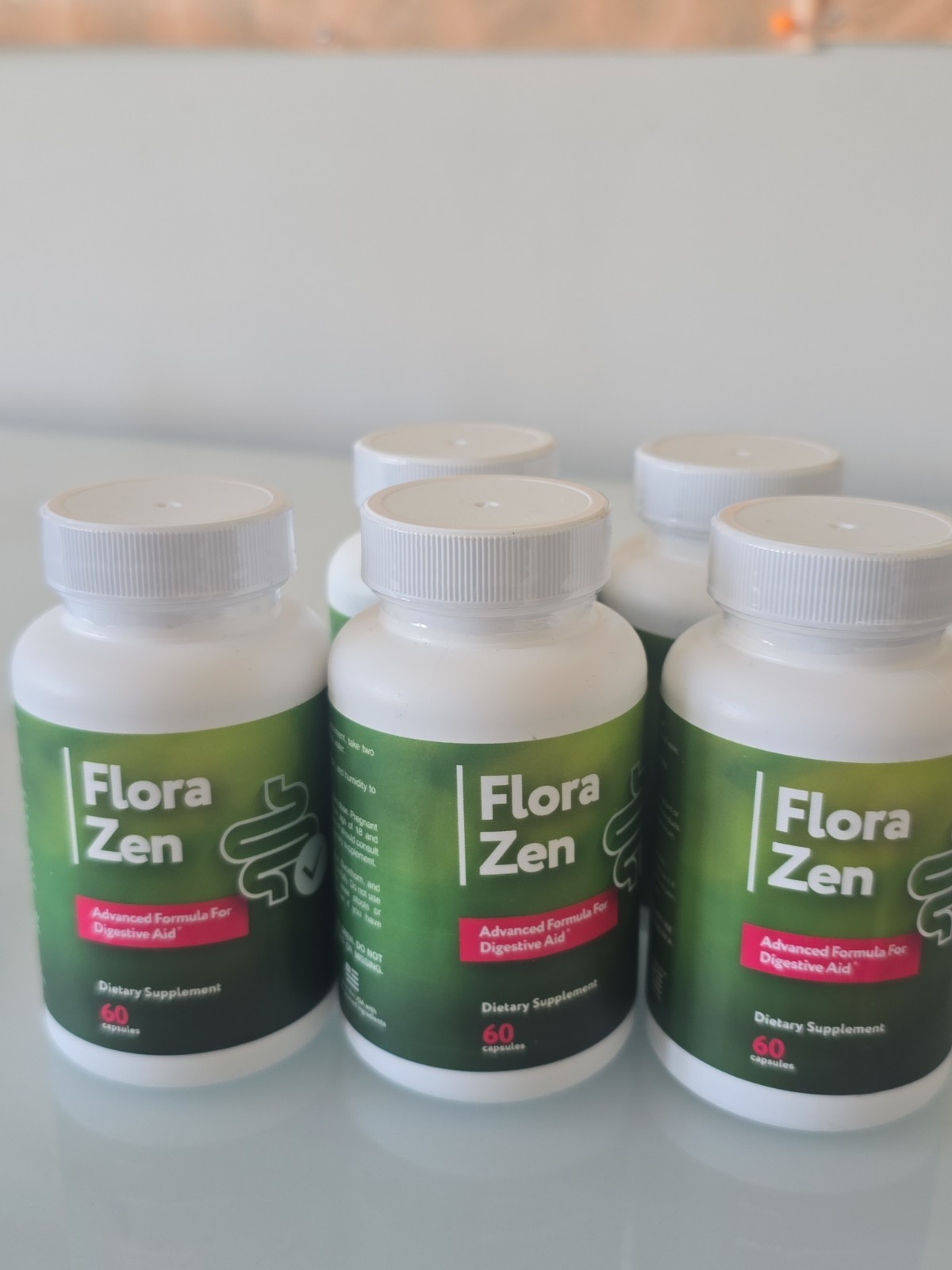 Flora Zen 6 Bottles Advanced Formula / Digestive Aid 60 Capsules Ea. New Sealed