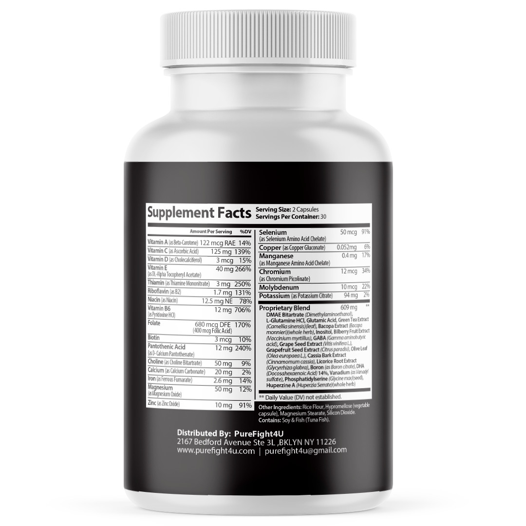 Brain Actives Cognitive Energy & Memory Enhancing Supplement 60 Capsules