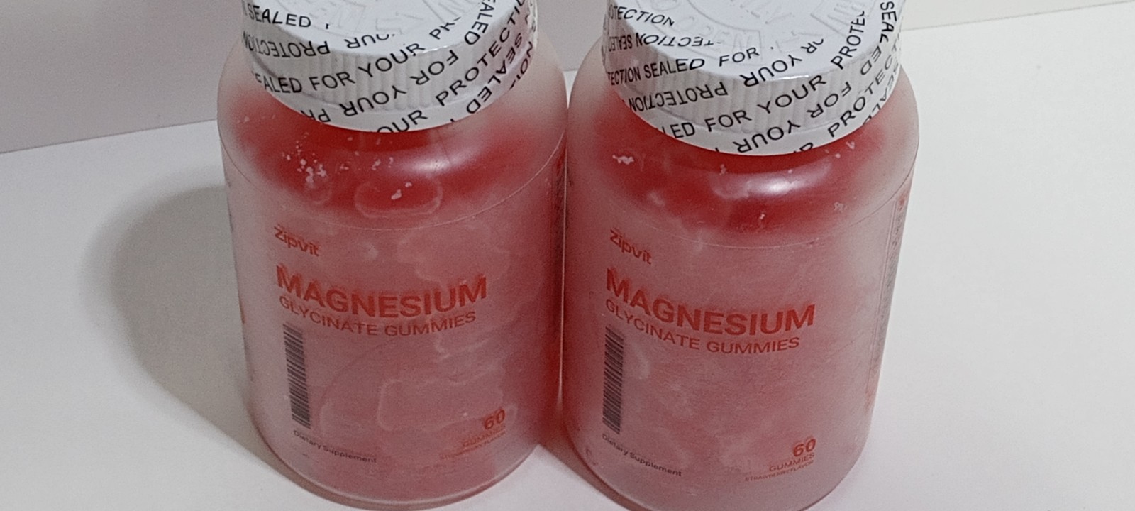 Lot of 2 Zipvit Magnesium Glycinate Gummies 60 Count Dietary Supplement