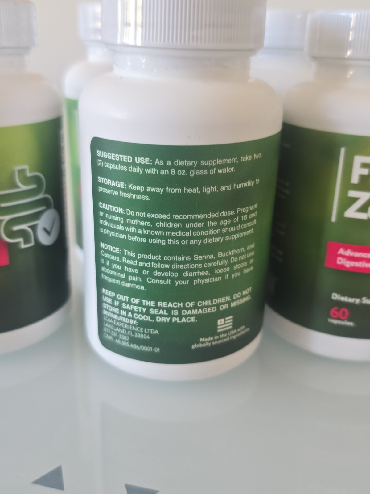 Flora Zen 6 Bottles Advanced Formula / Digestive Aid 60 Capsules Ea. New Sealed