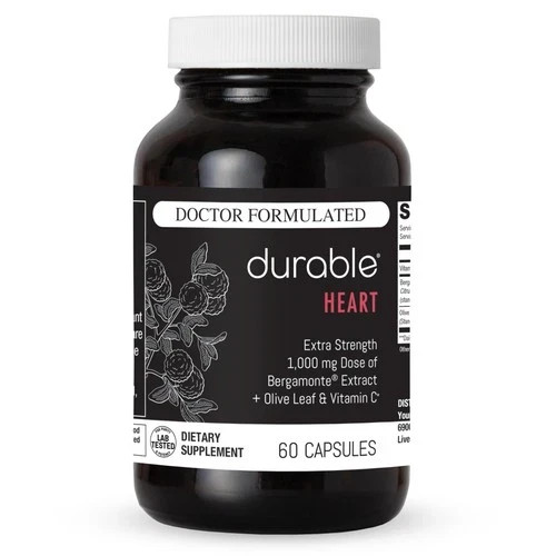 Durable Heart Bergamonte Citrus Bergamot 1,000 mg + Olive Leaf Extract 60Capsule