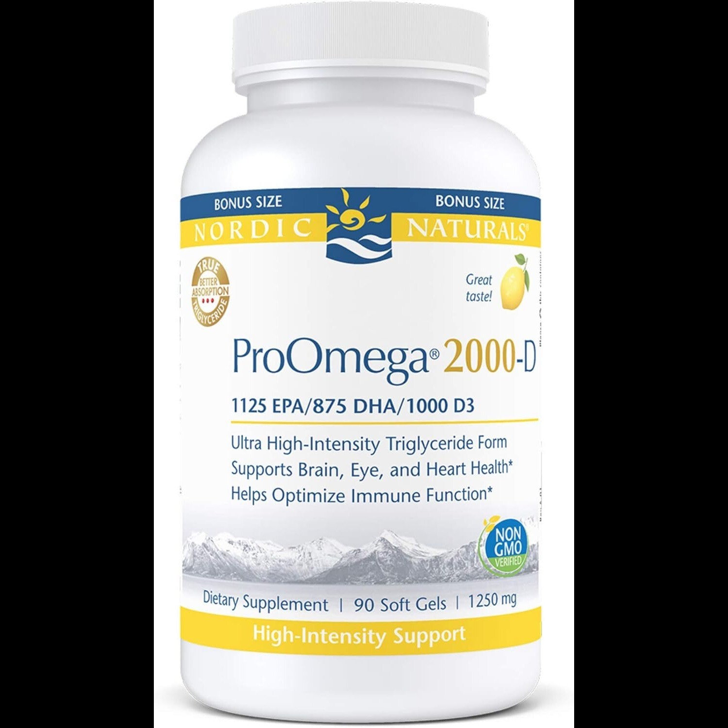 Nordic Naturals ProOmega 2000 – Extra Omegas for Heart and Brain Health, 90 Ct.