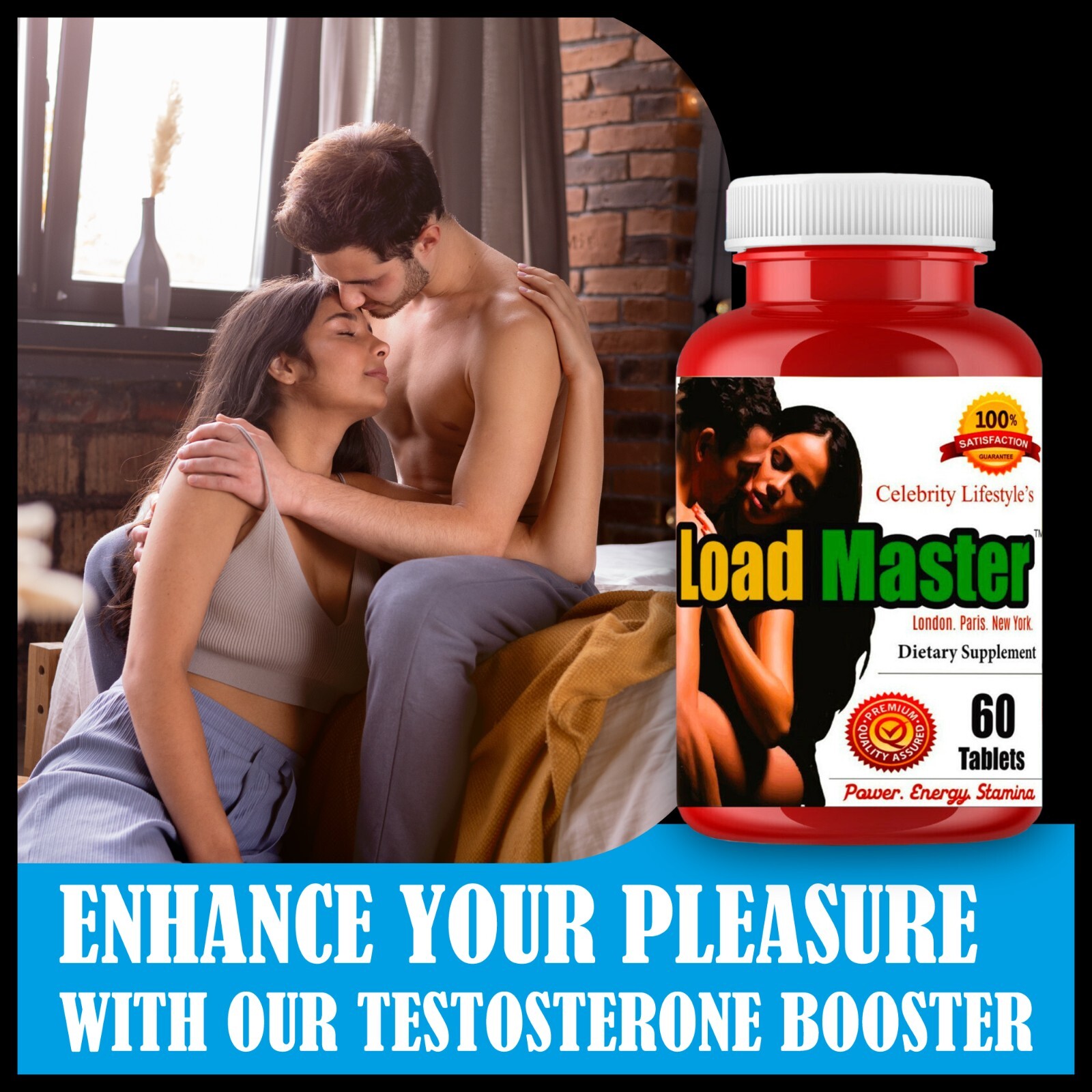 Male Enhancement Libido Booster Men Testosterone Booster Energy Stamina 22/12/25