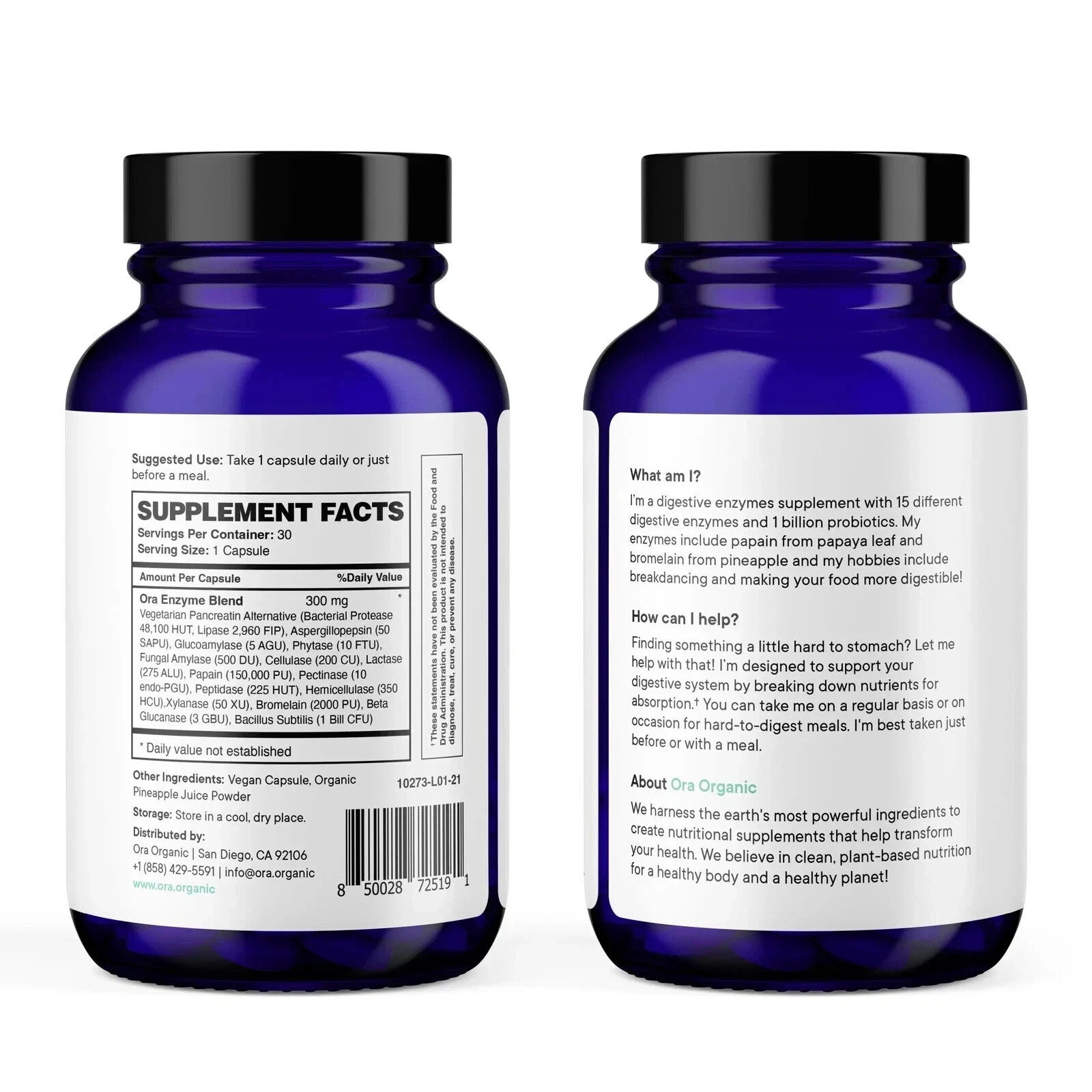 Ora Break it Down Digestive Enzyme Digestive Health 30 Capsules EXP 07/26
