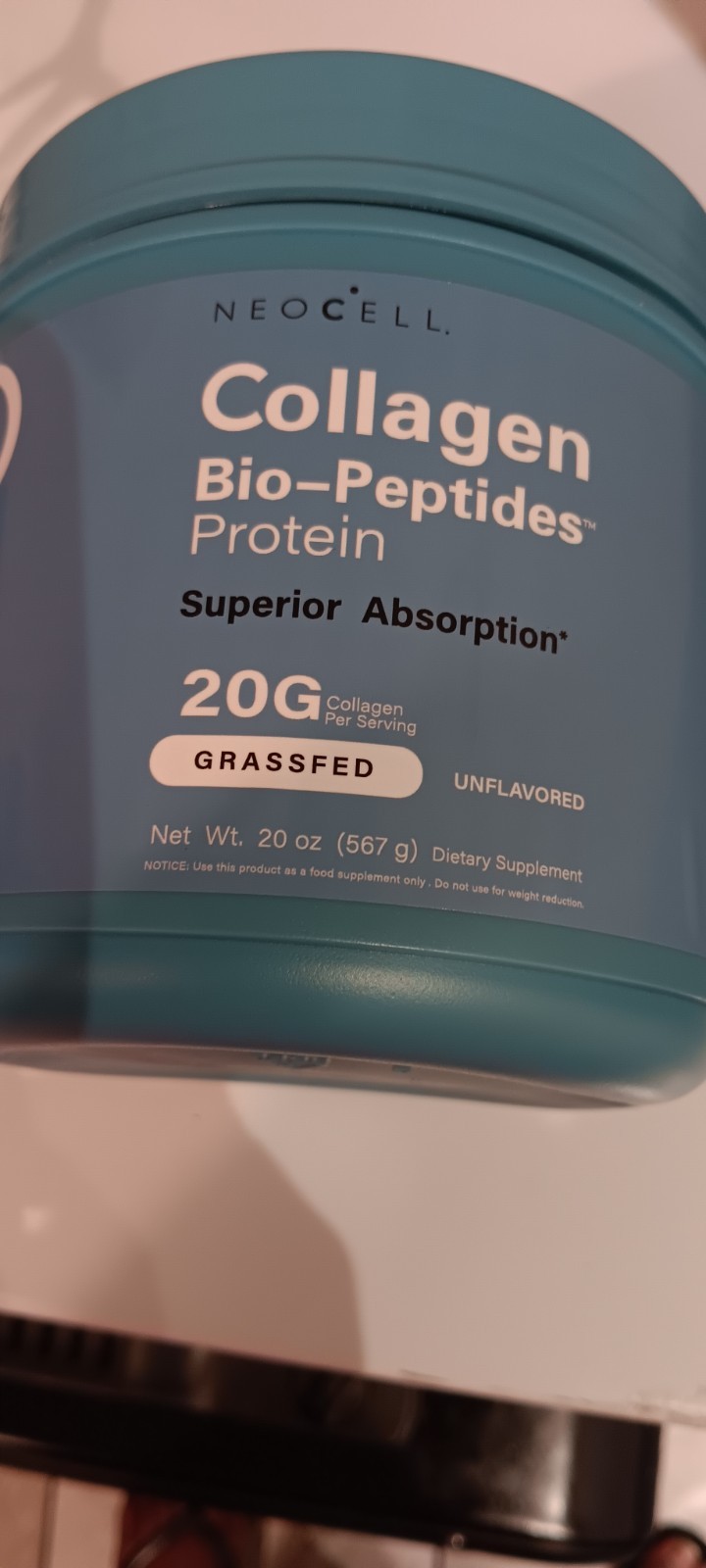 NeoCell Collagen Bio-Peptides Powder, Unflavored Grass Fed Keto Kosher 20 oz