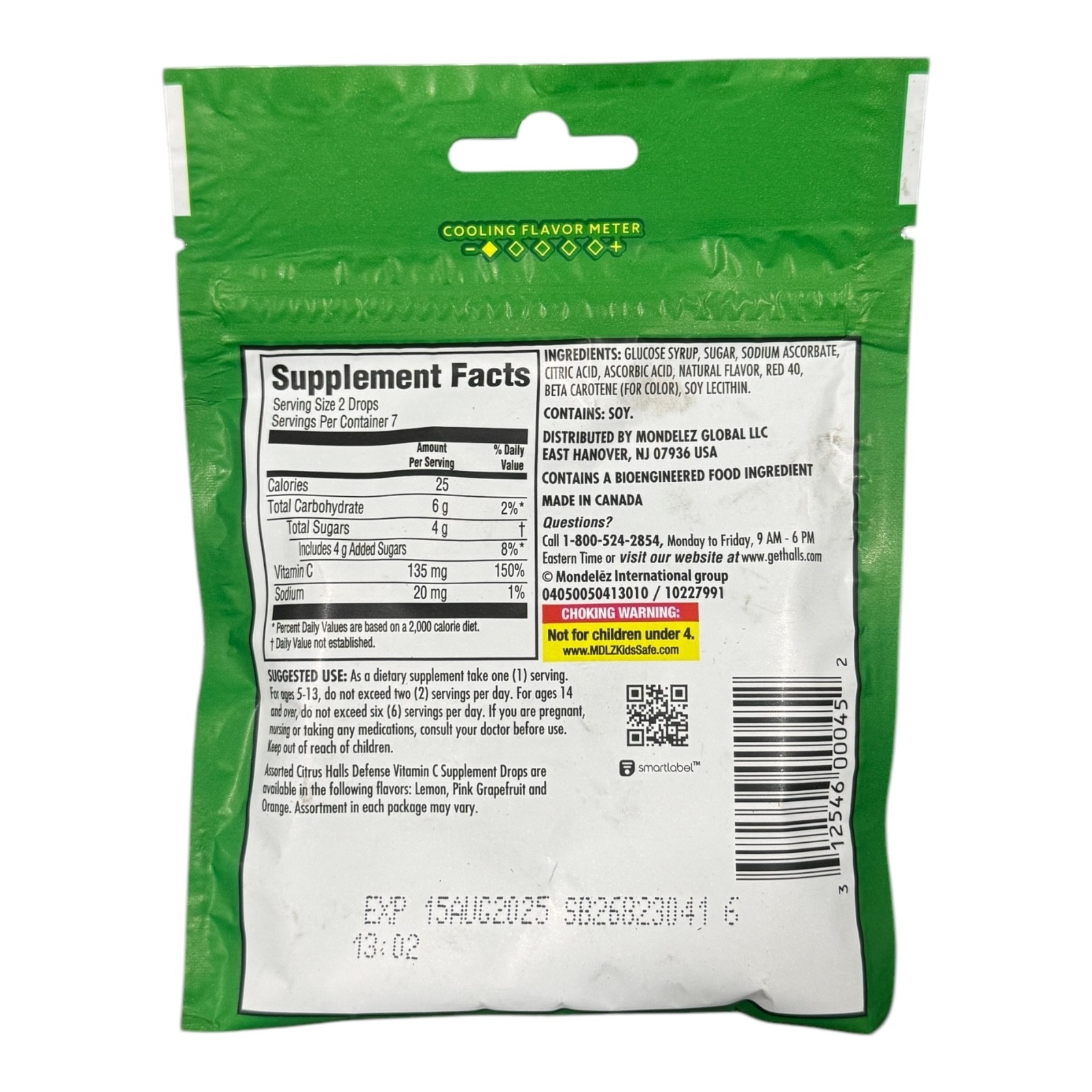 Halls Immune Defense 168 Total Assorted Citrus Vitamin C Drops – 08/2025