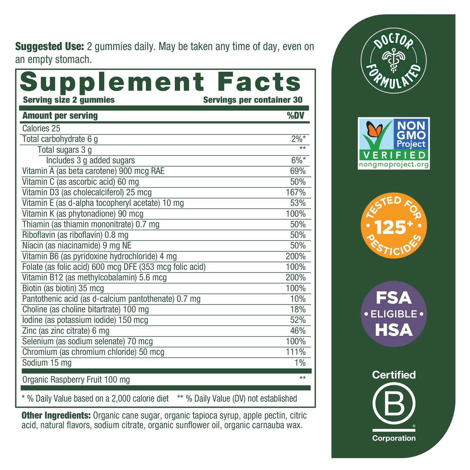 Baby & Me 2 Prenatal Multi Gummies, Red Raspberry 60 Gummy