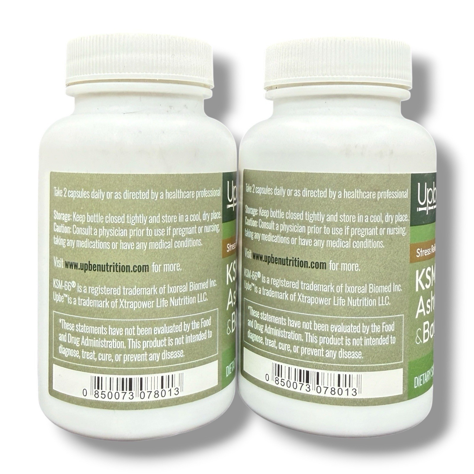 KSM-66 Ashwagandha Bacopa Milk Thistle 60ct Vegan Capsules 2 Pack EXP 7/27
