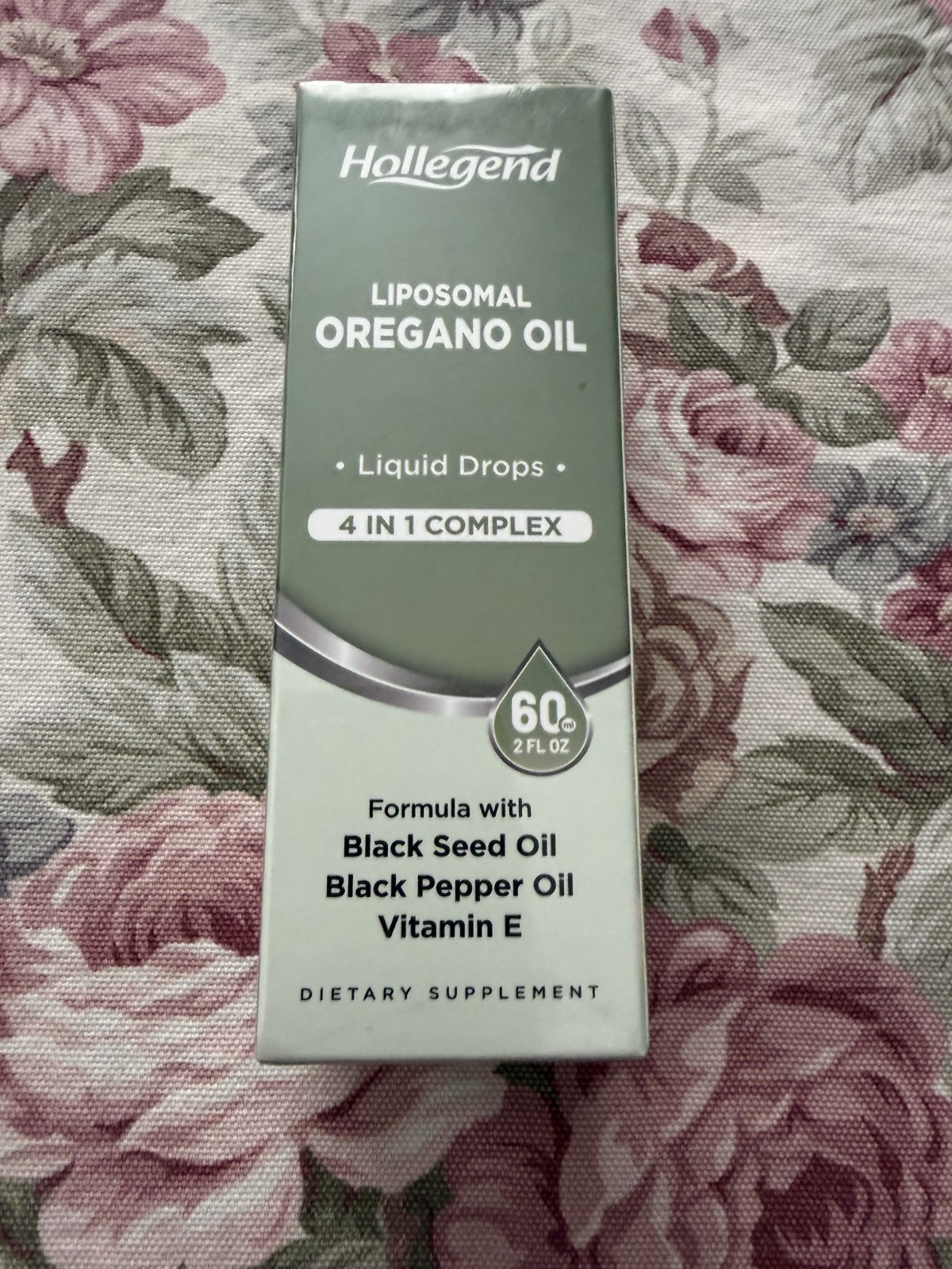 HOLLEGEND Liposomal Oregano Oil Liquid Drops, Organic Oil of Oregano Carvacrol