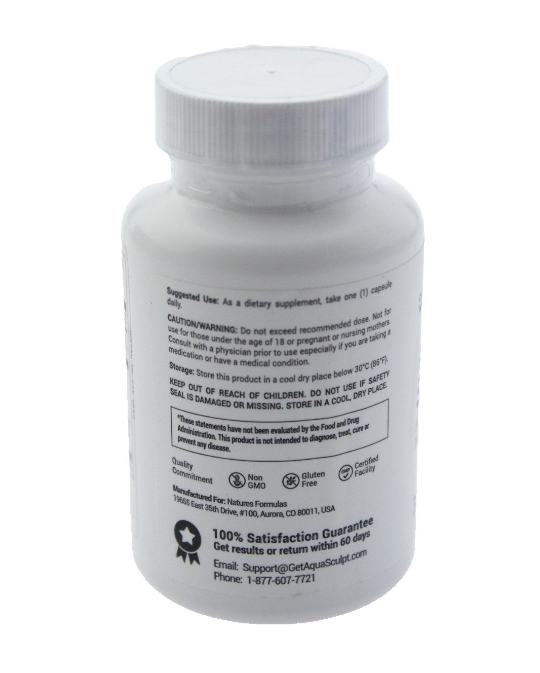 AQUA SCULPT Supports Healthy Weight Loss 30 Caps – Dietary Supplement EXP 01/27