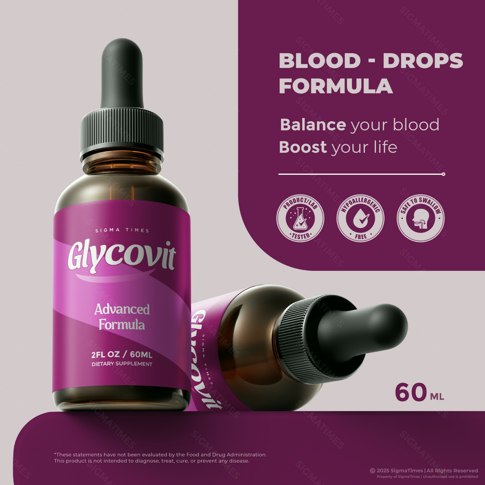 Glycovit Drops, Liquid Supplement for Blood Support & Metabolism (30 servs)