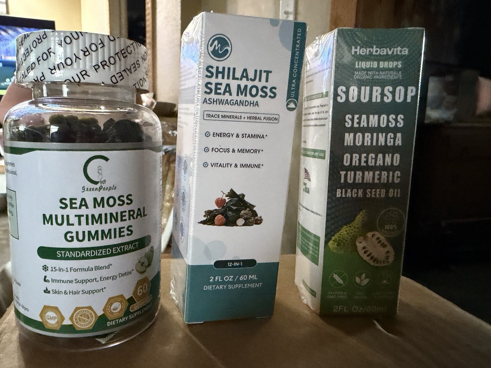 GreenPeople Sea Moss Multimineral Gummies 60 Ct + Herbavita Drops 2 fl oz