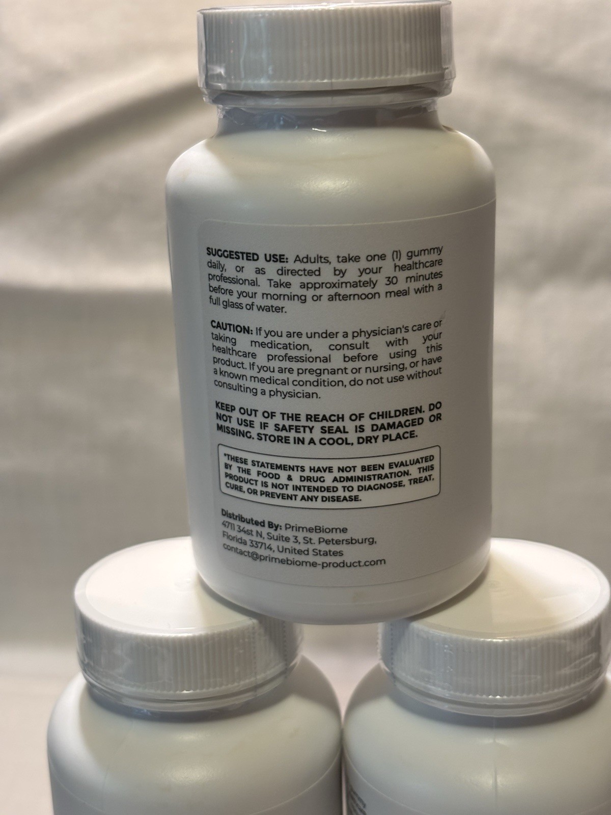 Prime Biome Gummies ~ 90 Day supply ~ Probiotic Dietary Supplement Exp 02/2027