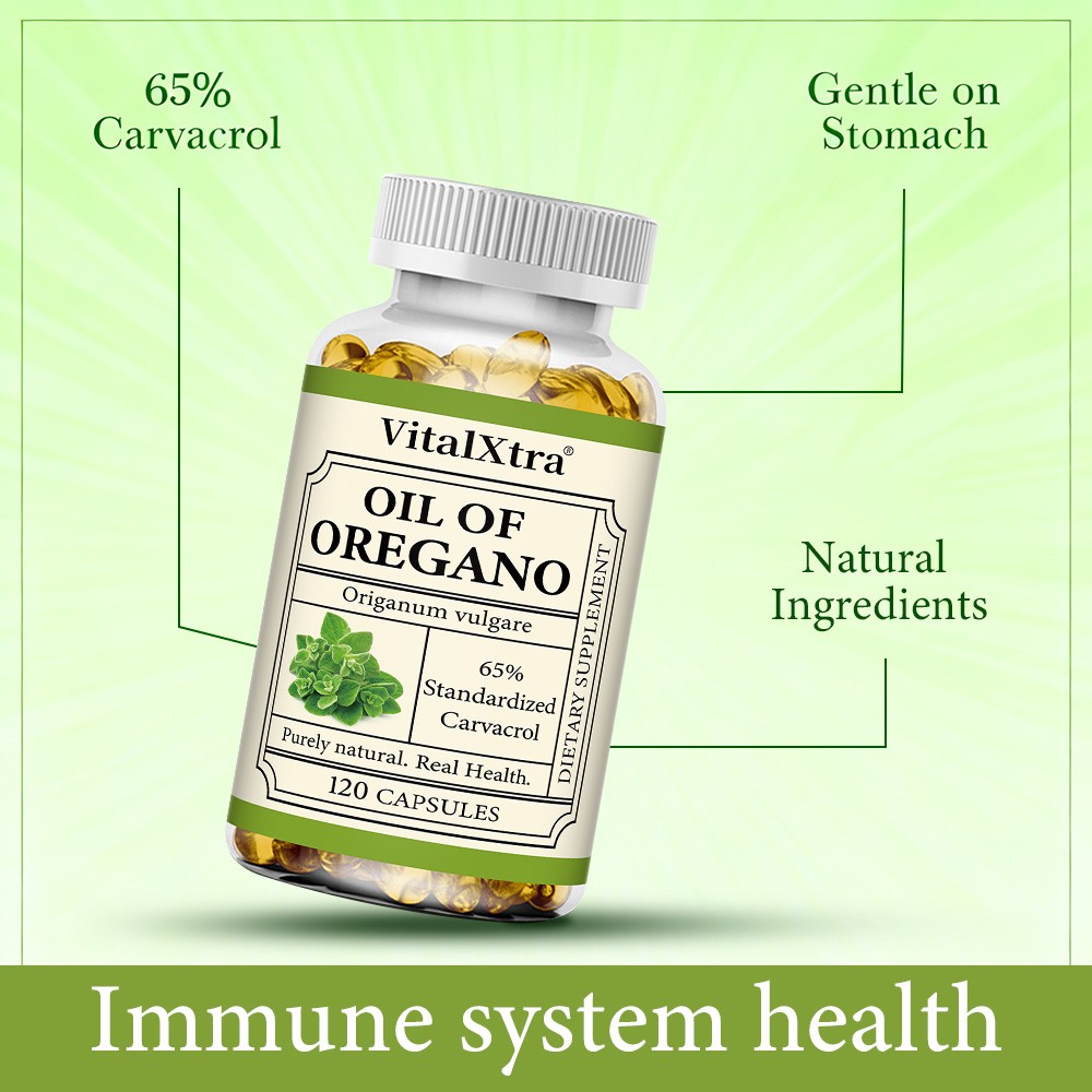 65rvacrol Oregano Oil 30~120CTSupport Intestinal Flora,Heart&Overall Wellness