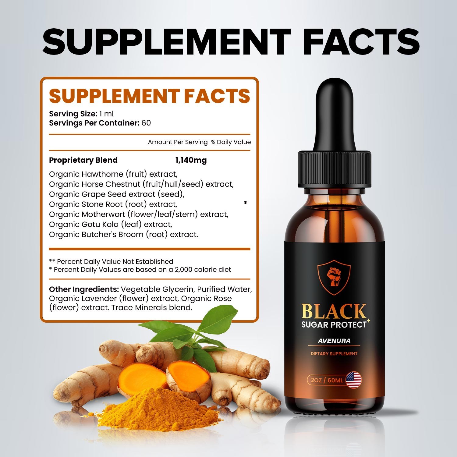 (5 Pack) Black Sugar Protect Liquid Drops – BlackSugar Protect Extra Strength