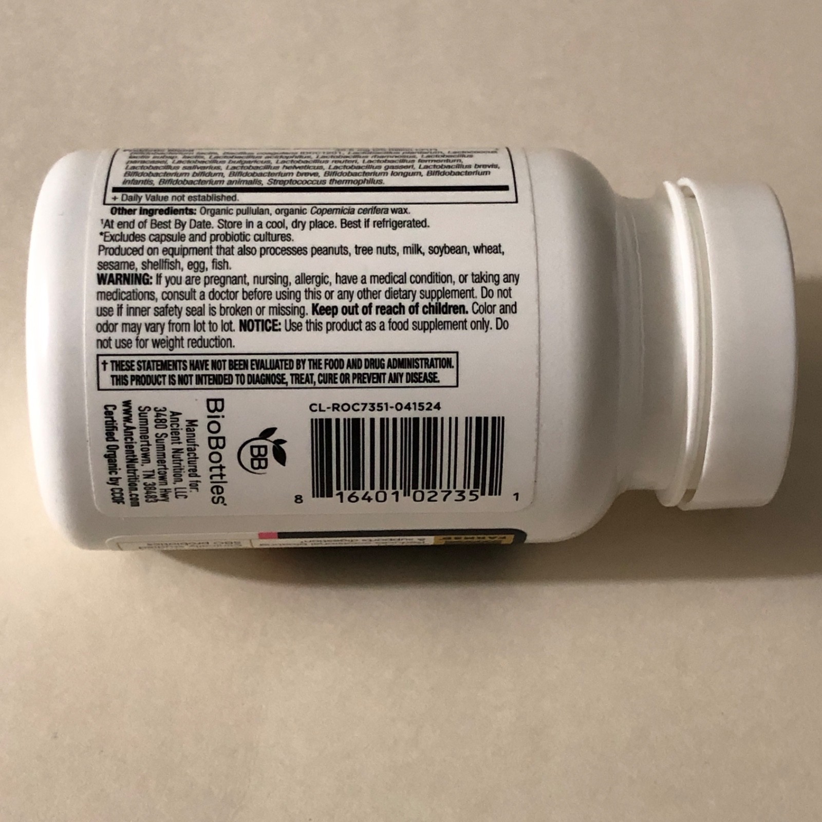 Ancient Nutrition Regenerative Organic Certified Women’s Once Daily Probiotics