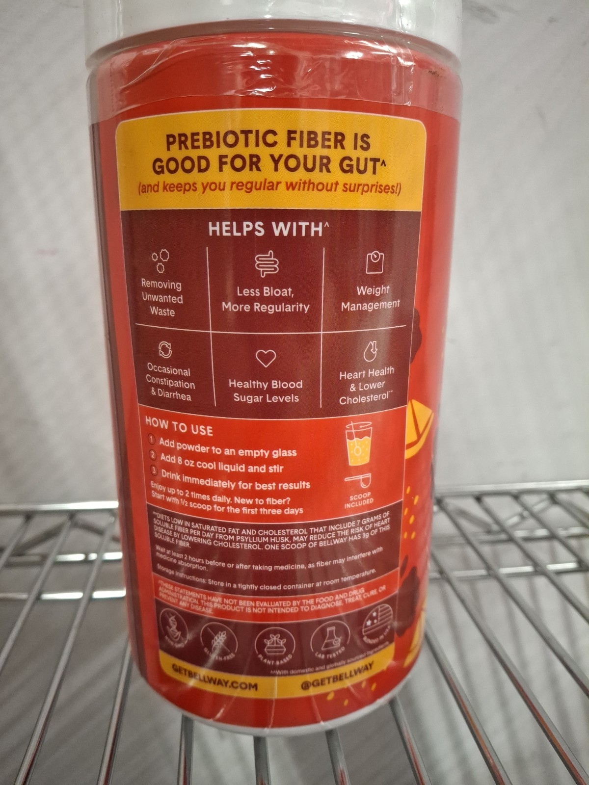 Bellway Super Fiber + Fruit Psyllium Husk Raspberry Lemon 18 oz NEW/SEALED