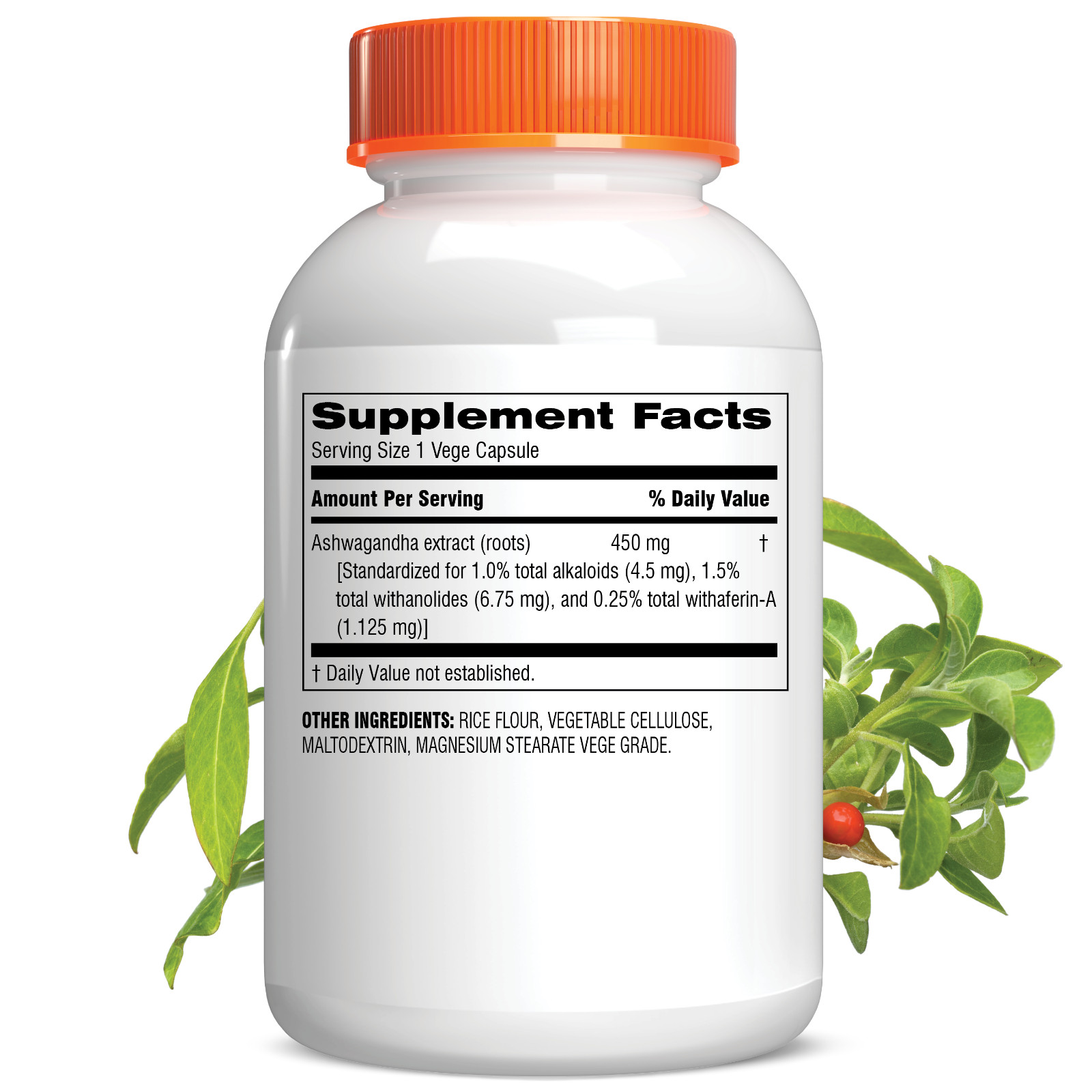 Ashwagandha Extract 450mg 90ct capsules