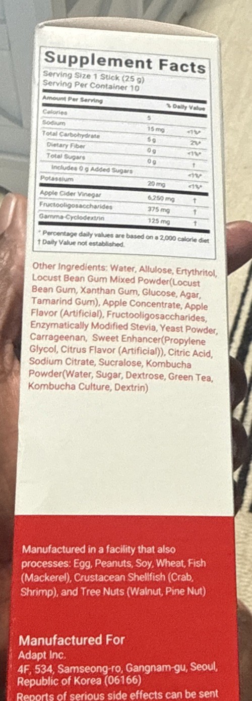 Foodology ACV Apple Jelly Apple Cider Vinegar Dietary Supplement 10 Sticks – New