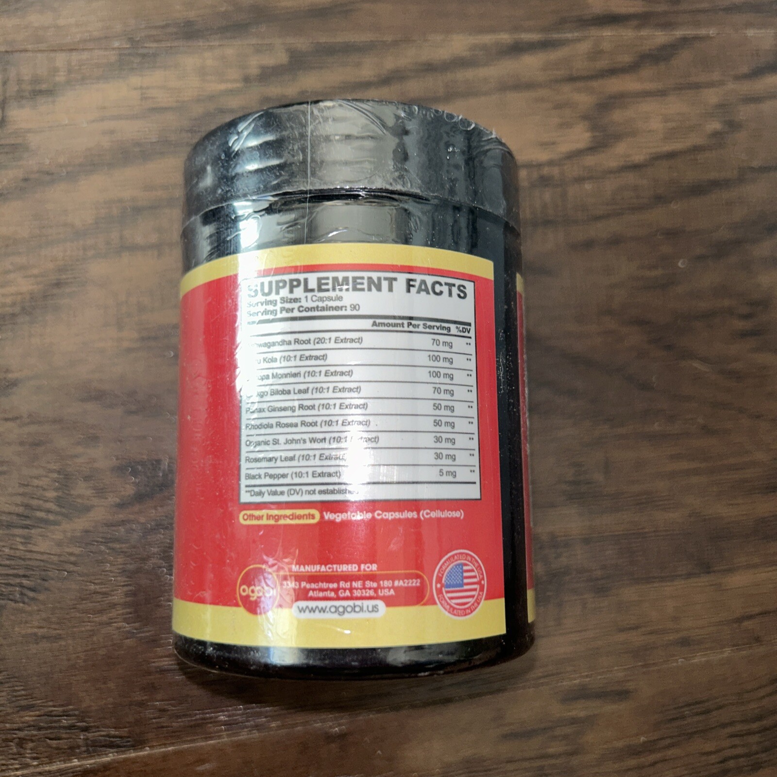 Agobi Brain Support Supplement – All Natural – 90 Capsules – Exp 03/27