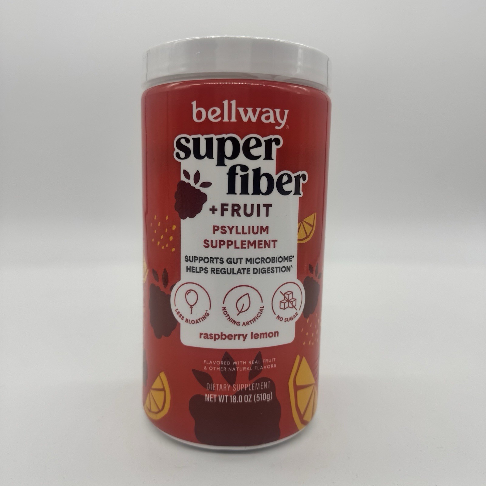 Bellway Super Fiber+Fruit Psyllium Supplement Flavor Raspberry Lemon