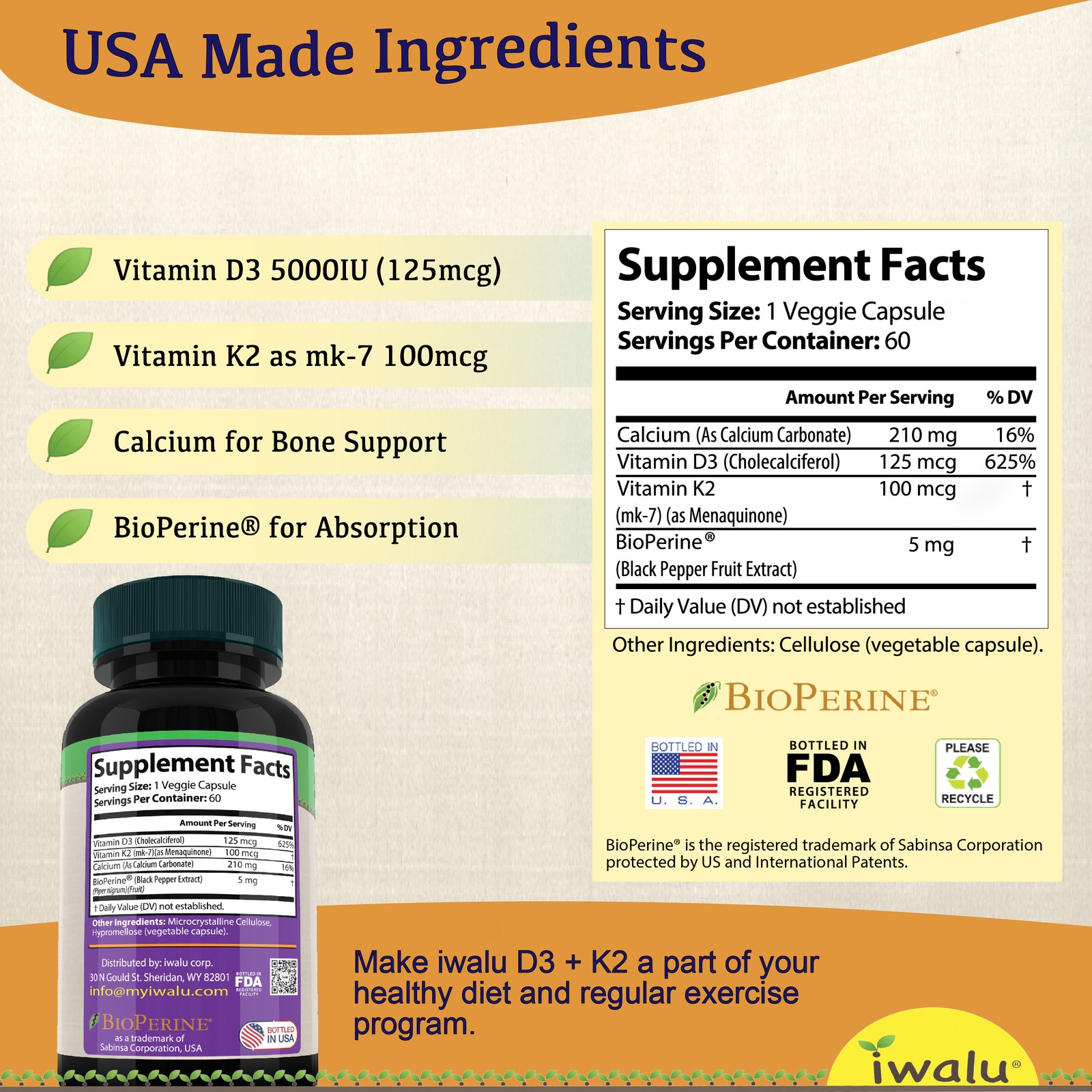 Best Vitamin D 25 Hydroxy Calciferol, IWALU (Official) *FREE SHIPPING Same Day