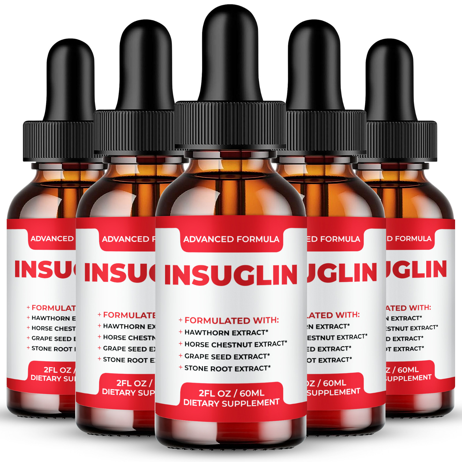 Insuglin Drops – Premium Oral Liquid Supplement for Healthy Circulation (5 Pack)