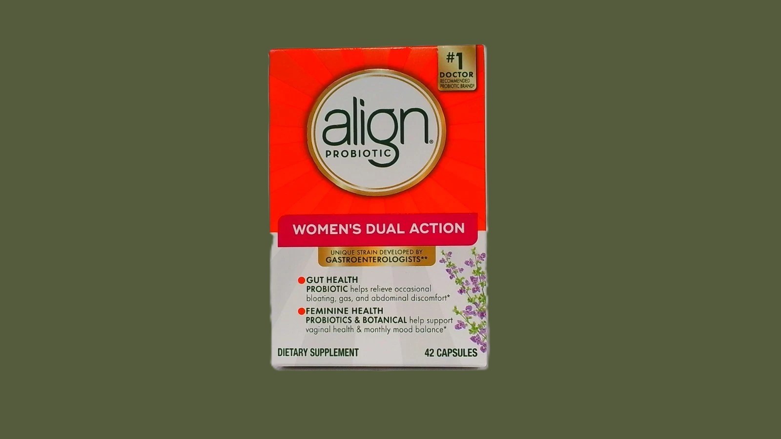 Align Probiotic Supplement Women’s Dual Action 42ct Exp 7/2027