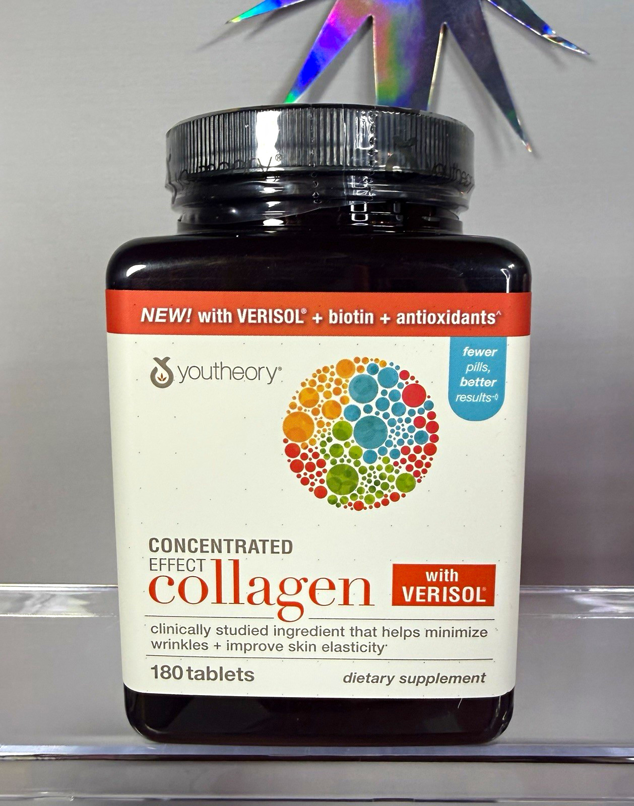 Youtheory Collagen + Verisol Tablets with Biotin Antioxidants 180 ct