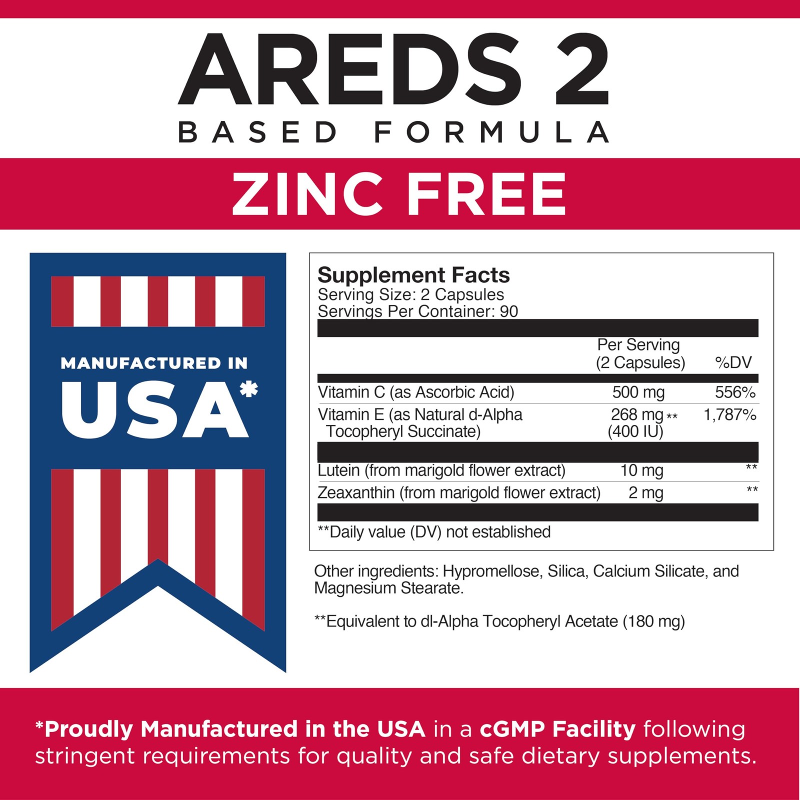 Viteyes AREDS 2 Zinc Free Macular 60 Count (Pack of 1), Capsule