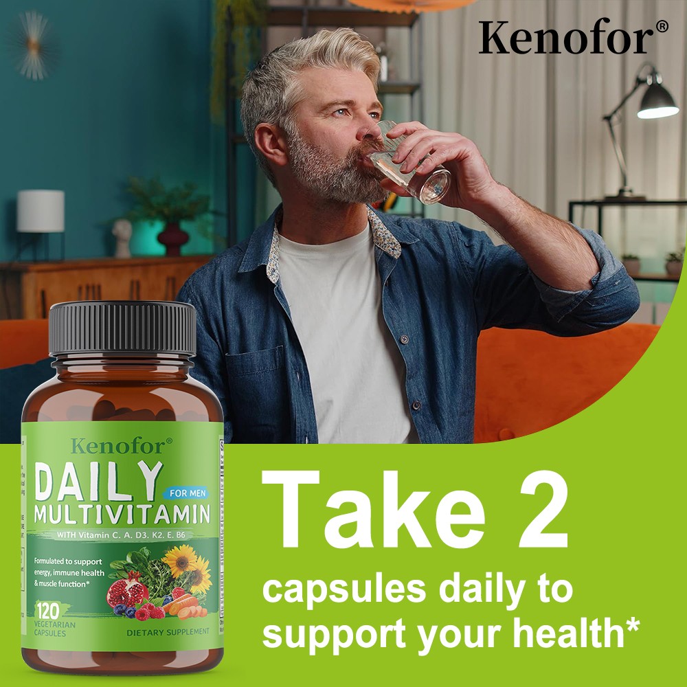 Daily multivitamin capsules-support bone strength and muscle function,eye health
