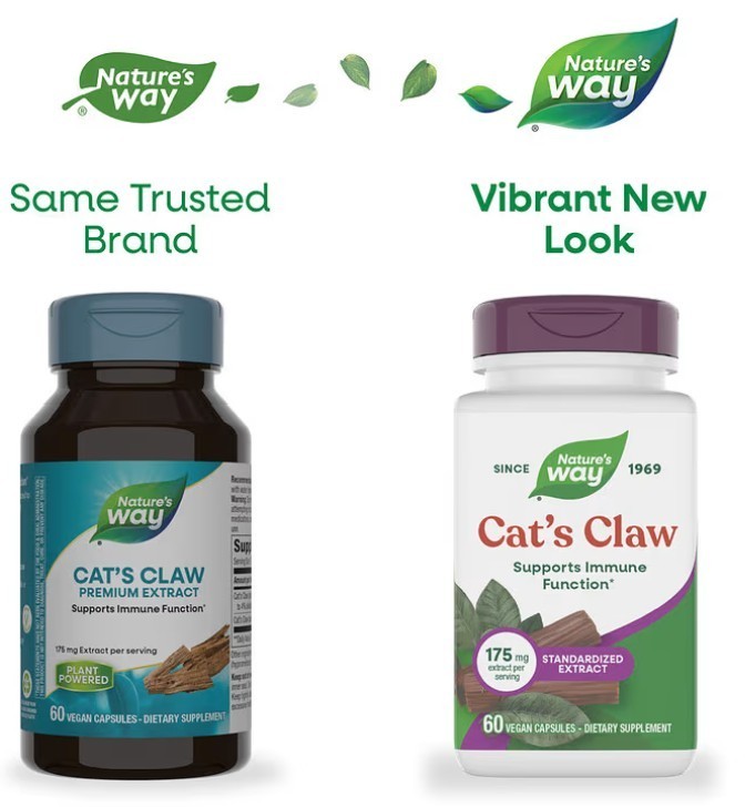 Nature’s Way Standardized Cat’s Claw Extract 175 mg per serving, 60 Capsules