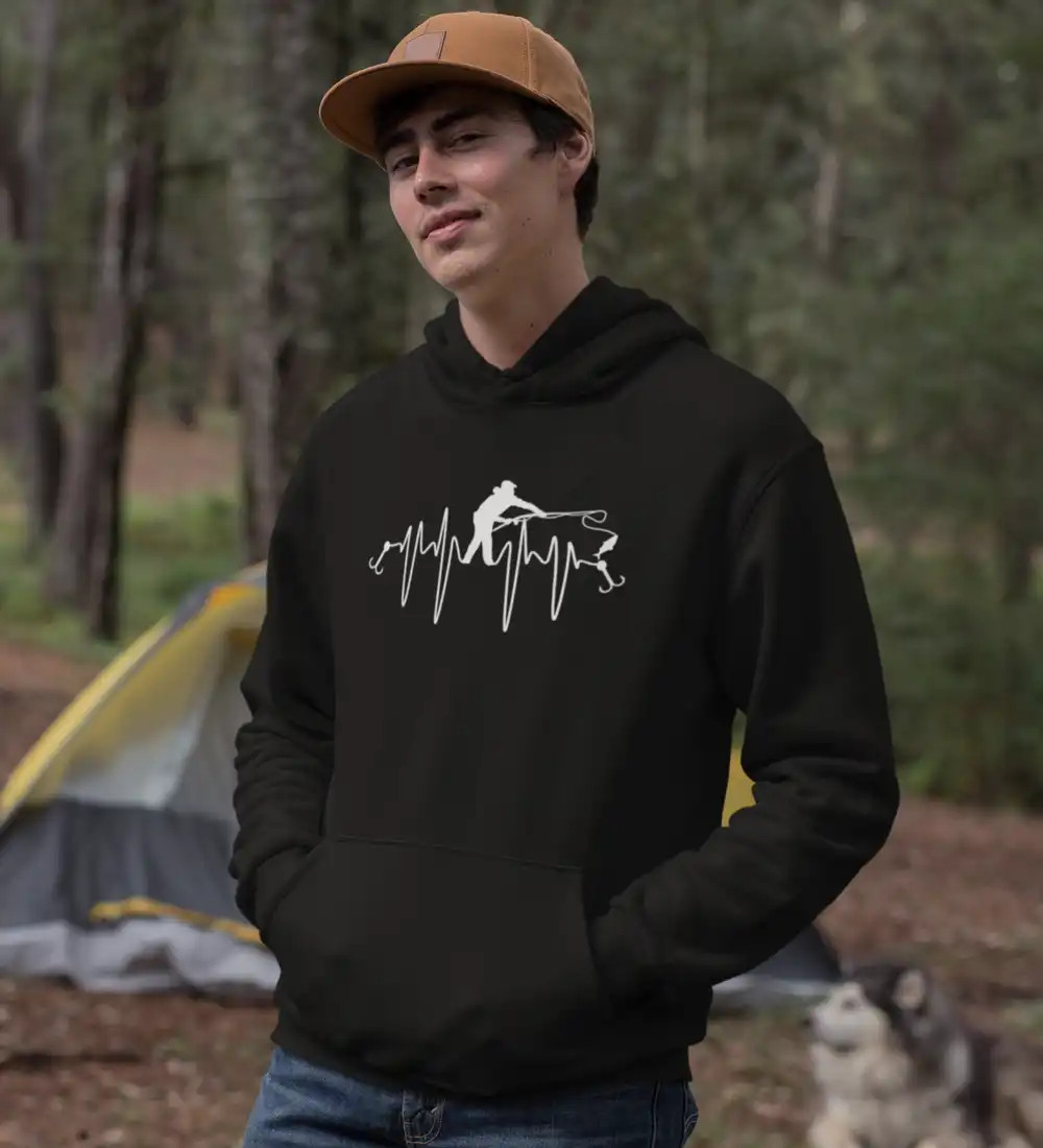 Fishing Heart Beat Unisex Hoodie