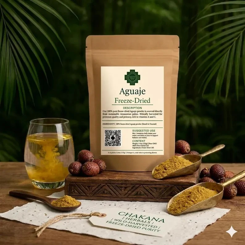 Aguaje Powder 100% Wild Harvested Freeze-Dried Peru Superfood Vegan