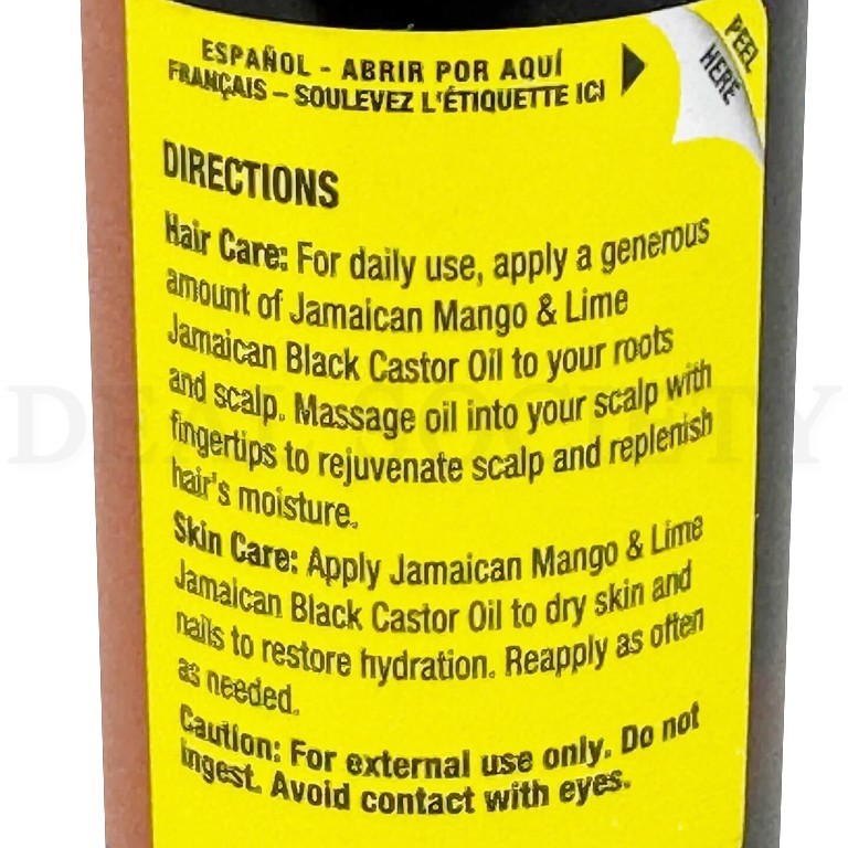 Jamaican Mango & Lime Black Castor Oil 4oz Lot of 2