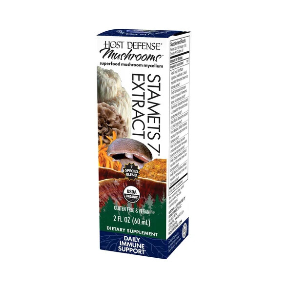Fungi Perfecti Host Defense Stamets 7 Extract 2 Oz Organic Immune Support
