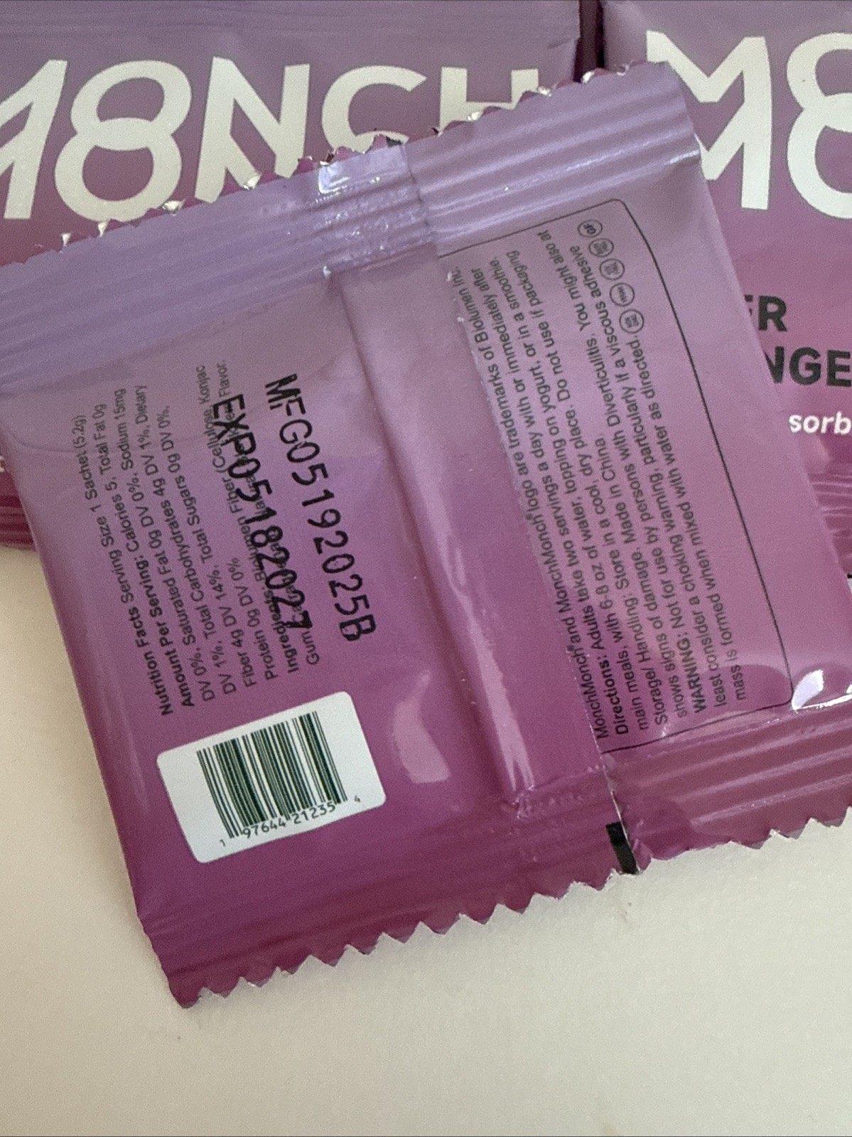 Monch Monch Calorie Absorbing Fiber 3D Fiber Sponge 5 Sealed Packets