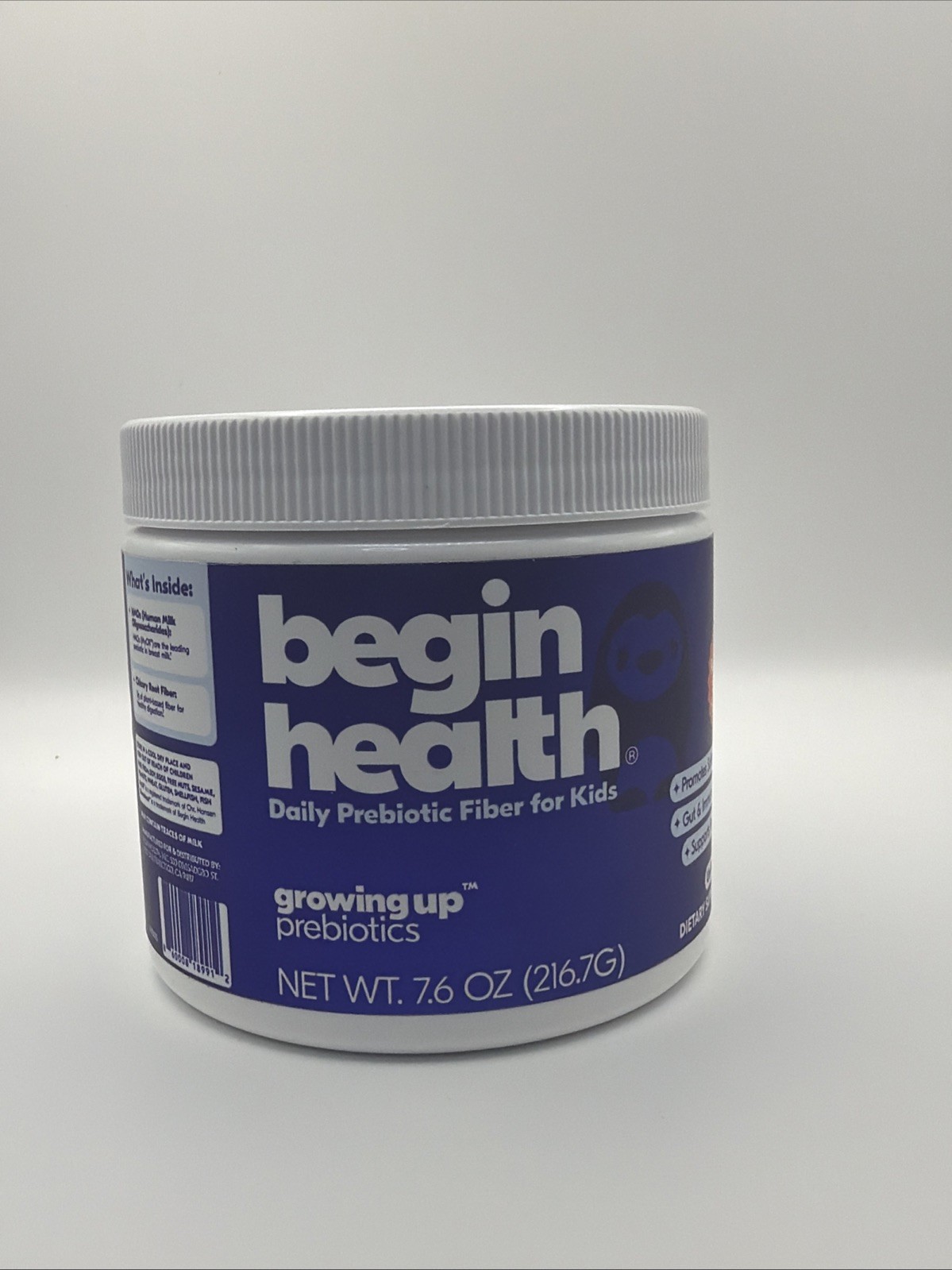 Begin Health Daily Prebiotic Fiber Powder for Kids 7.6oz Gut & Immune Support