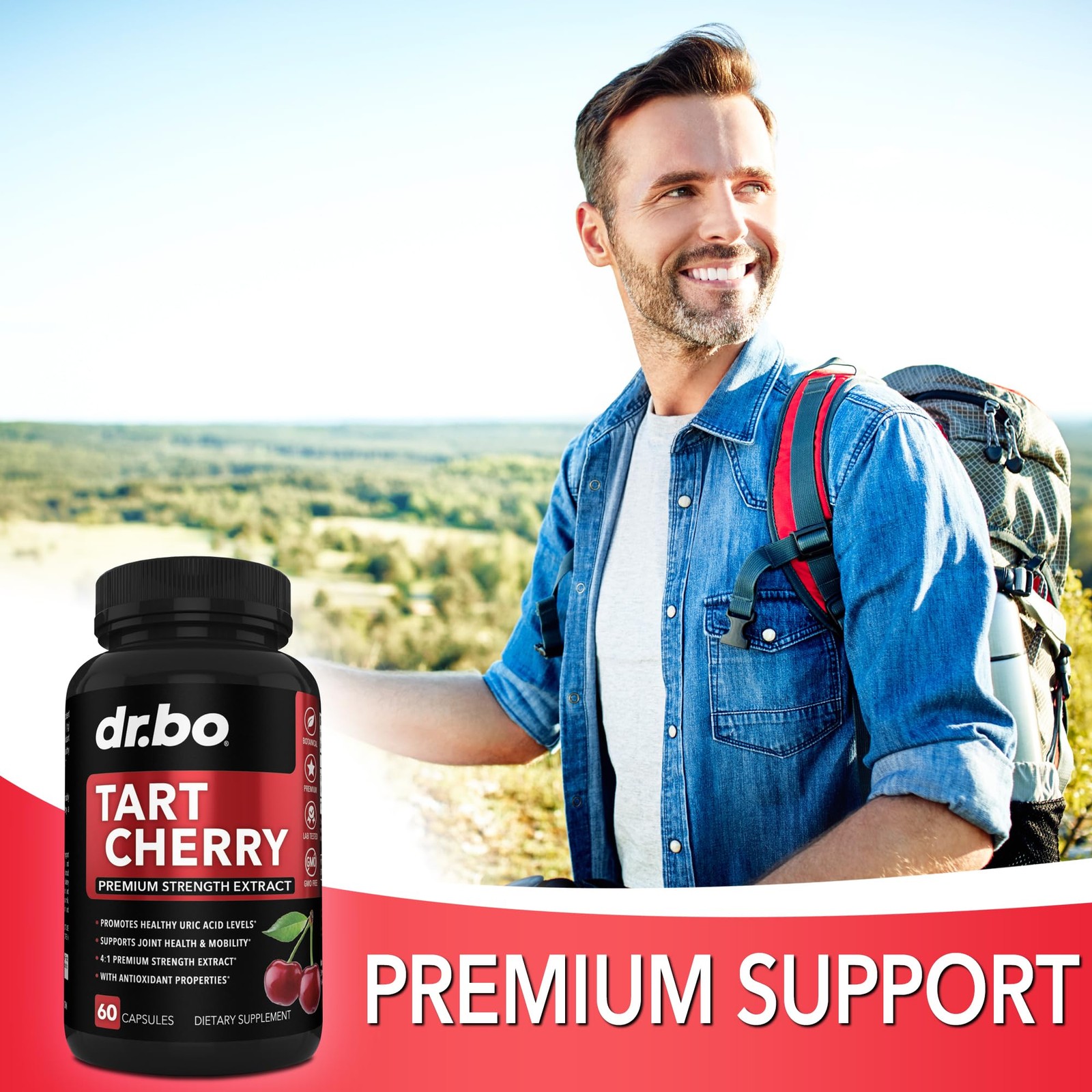 Tart Cherry Extract Capsules Supplement – Purge Uric 60 Count (Pack of 1)