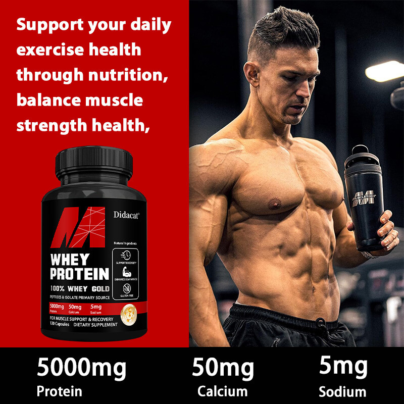 WHEY PROTEIN 5000MG WHEY GOLD PEPTIDES & ISOLATE PRIMARY SOURCE