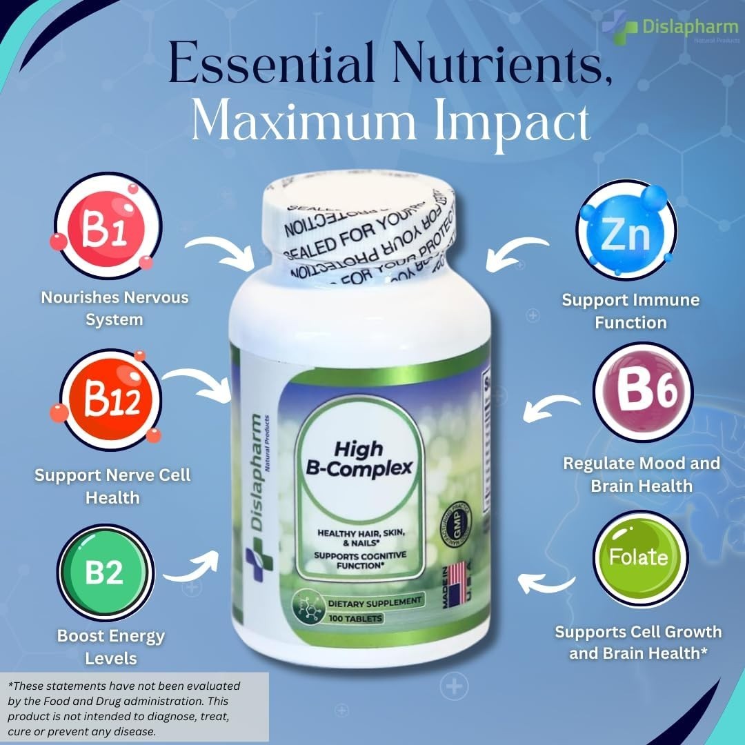 High B Complex Vitamins for Women with Riboflavin (100 tabs) Exp:07/26
