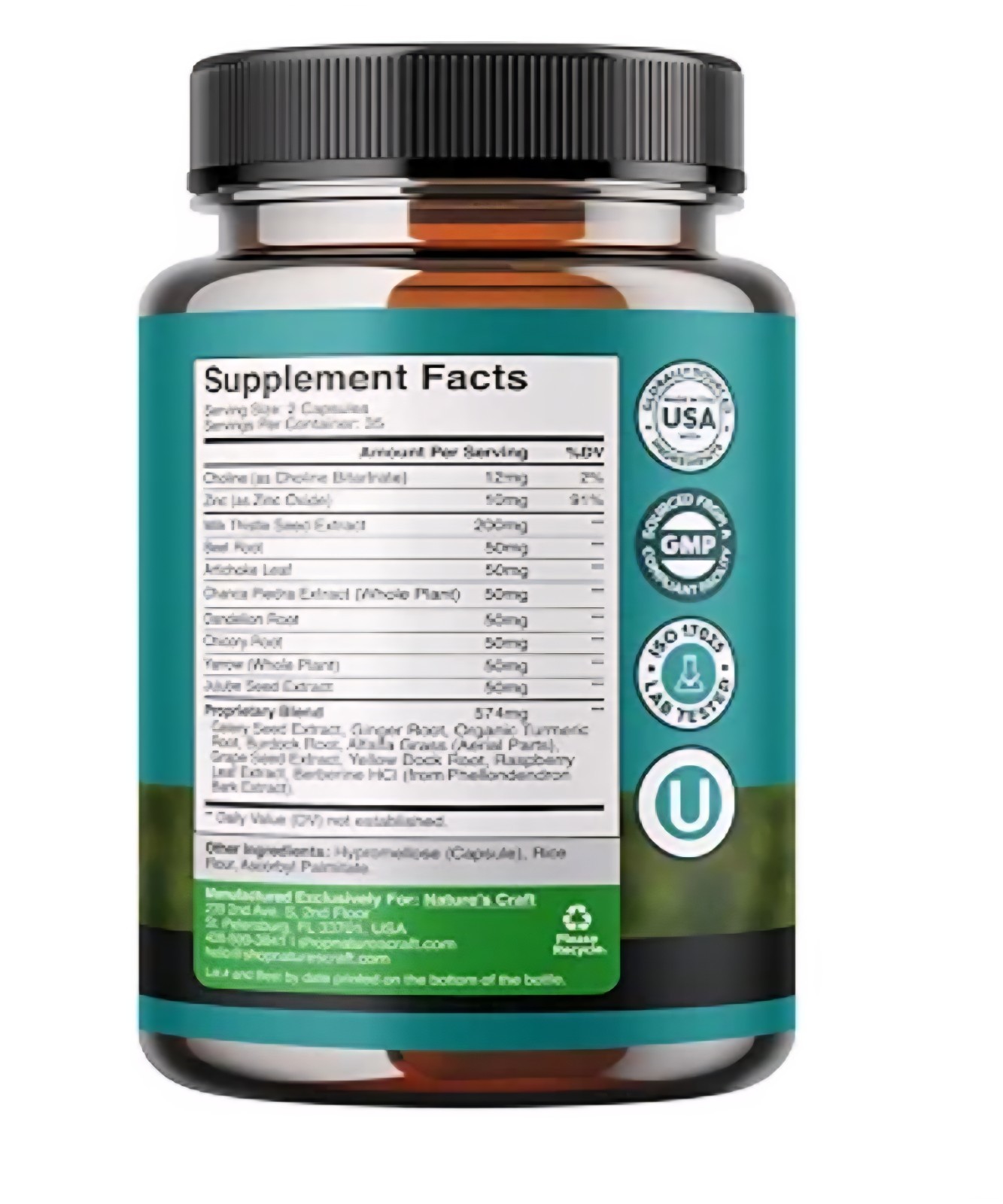 Nature’s Craft Liver Support w/ Milk Thistle 70 capsules 9/2027