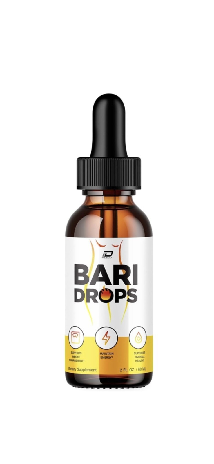 (1 Pack) Bari Drops Liquid Supplement-Natural Formula/Active Fitness Goals-2oz
