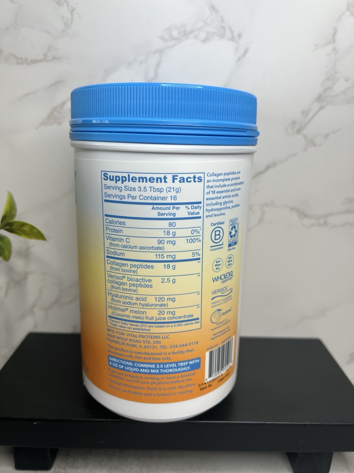 Vital Proteins Skin Complex Collagen Unflavored Powder 11.9 oz Exp 05/2027